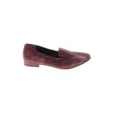 Sebago Flats: Loafers Stacked Heel Boho Chic Burgundy Print Shoes - Women's Size 8 1/2 - Almond Toe