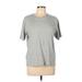 Saks Fifth Avenue Active T-Shirt: Gray Marled Activewear - Women's Size Large