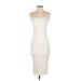 Pink Blush Casual Dress - Bodycon Scoop Neck Sleeveless: Ivory Solid Dresses - Women's Size Small