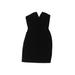 Adelyn Rae Casual Dress - Party V-Neck Sleeveless: Black Print Dresses - Women's Size X-Small