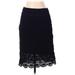 Boston Proper Casual Midi Skirt Calf Length: Black Solid Bottoms - Women's Size 2