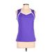 Nike Active Tank Top: Purple Color Block Activewear - Women's Size Large