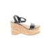 Steve Madden Heels: Black Print Shoes - Women's Size 7 - Open Toe