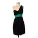 Max and Cleo Cocktail Dress: Black Color Block Dresses - Women's Size 6