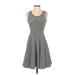 Ya Los Angeles Casual Dress - A-Line Scoop Neck Sleeveless: Black Print Dresses - Women's Size Small