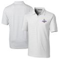 Men's Cutter & Buck White Texas Rangers 2023 World Series Champions Big Tall Forge Pencil Stripe Stretch Polo