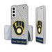 Milwaukee Brewers Endzone Design Galaxy Clear Phone Case