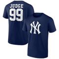 Men's Fanatics Branded Aaron Judge Navy New York Yankees Player Icon Name & Number T-Shirt