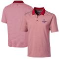 Men's Cutter & Buck Red Texas Rangers 2023 World Series Champions Big Tall Forge Tonal Stripe Stretch Polo