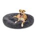Tucker Murphy Pet™ 23In Dog Bed Self-Warming Plush Shag Fur Donut Calming Pet Bed Cuddler - Gray, Size Extra Extra Large (45" W x 45" D x 7.50" H)