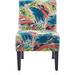 Red Barrel Studio® Jermine Side Chair in Green/Blue/Orange Wood/Upholstered/Fabric in Black/Brown | 31 H x 20 W x 29 D in | Wayfair