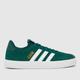 adidas vl court 3.0 trainers in white & green