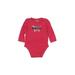 Jumping Beans Long Sleeve Onesie: Red Bottoms - Size 12 Month