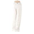 Joe's Jeans Jeans - Mid/Reg Rise Straight Leg Denim: White Bottoms - Women's Size 27 - Light Wash