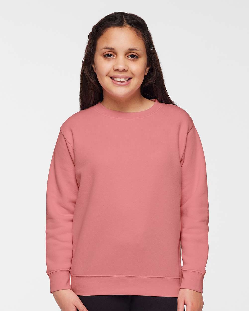 LAT L2225 Youth Fleece Sweatshirt in Mauvelous size XL | Cotton/Polyester Blend 2225LA, 2225