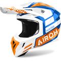 Airoh Aviator Ace 2 Sake Motocross Helm, weiss-blau-orange, Größe S
