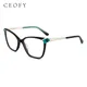 Ceofy Women Fashion Glasses Frame Optical Prescription Myopia Big Brand Designer Eyeglasses Frame