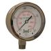 WINTERS 491D90 Pressure Gauge, 0 to 400 psi, 1/4 in MNPT, Silver