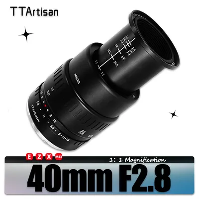 TTArtisan APS-C 40mm F2.8 Macro Lens for Insects Jewelry Photography with 1:1 Magnification Sony A6000 Nikon Z6 FX M43 L-mount