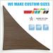 ColourTreeUSA Custom Size Brown Right Triangle Sun Shade Sail Canopy UV Block