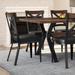 Amisco Leonie Distressed Wood Table and Snyder Chairs 7-Pieces Dining Set