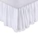 Mora Queen Bed Skirt, Polyester Platform, Ruffle Edge Split Corners, White