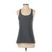 Under Armour Active Tank Top: Gray Color Block Activewear - Women's Size Small