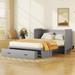 Murphy Bed with USB Port and a Large Drawer, Space-Saving Wall Bed for Multipurpose Guest Room or Home Office