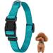 Adjustable Dog Collar Black Nylon Dog Collar Martingale Collar for Dogs with Quick Release Buckle Classic Pet Collar for Small Medium Large Dogs (Small 1 Pack Teal)