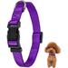 Adjustable Dog Collar Black Nylon Dog Collar Martingale Collar for Dogs with Quick Release Buckle Classic Pet Collar for Small Medium Large Dogs (Small 1 Pack Purple)