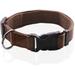 Adjustable Nylon Dog Collar Durable pet Collar 1 Inch 3/4 Inch 5/8 Inch Wide for Large Medium Small Dogs (S( 5/8 x 11-16 ) Brown)