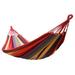 Tomshoo Red/Blue Canvas Hammock Swing Chair Easy to Fix with Binding Strings Ideal for Back Yard Use