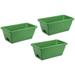 Uxcell 14.1 x6.7 x5.3 Rectangular Window Box Planter Plastic Pots with Tray Light Green 3 Pack