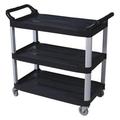 WBTAYB Foodservice Cart 330lbs Capaticy 3 Shelf Utility Cart Push Transfer Storage Tray Mobile Tool s Printer Cart 33 X 17 X 38 Outside Dimmensions 26X17 Shelf Size 18002-NPF