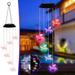 Ikohbadg Solar LED Flying Pig Wind Chime Lights Garden Decoration Hanging