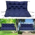 TOPCHANCES Bench Cushion Swing Chair Cushion Replacement Seat Pad 2-3 Seater Water Repellent Bench Cushion with Ties for Outdoor Garden Patio Furniture Navy Blue 100cmx100cm