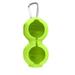 SHENGXINY Golfs Bag Clearance Silicone Golfs Ball Holder (Set Of 2) - Soft Protective 2-Balls Carrier Holders For Golfs Balls With Carabiner Clip Green