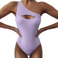 Women s Swimsuit Bikini Solid Color Conjoined Swimsuit High Waist Swimsuit Beach Suit 1 Piece Swimsuit Women for Lap Swimming Plus Size Bikini for Women Tummy Control