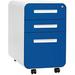 YPZBBOOM Laura Davidson Stockpile 3-Drawer File Cabinet for Home Office Commercial- Size Blue Faceplate