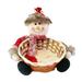 Large Christmas Candy Basket Santa Claus Snowman Elk Decoration Bamboo Basket Apple Storage Basket