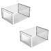 ckepdyeh Shoe Storage Box Clear Transparent Shoe Storage Boxes Hard Plastic Stackable Organiser Containers Bins White