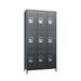 SUPEER 9 Doors Metal Storage Locker 72 H Employees Lockers Storage Cabinet with 18 Hooks Lockable Steel Locker for Home Office Gym School (Dark Gray)