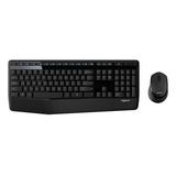 Logitech MK345 Wireless Combo Full-Sized Keyboard with Palm Rest and Comfortable Right-Handed Mouse 2.4 GHz Wireless USB Receiver Compatible with PC Laptop