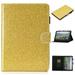 K-Lion for Amazon Fire Max 11 Flip Case Glitter Glossy PU Leather Card Slots Kickstand Magnetic Clasp Wallet Case Bling Anti-Drop Full Body Protectibve Case Cover for Amazon Fire Max 11 Gold