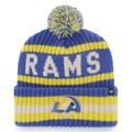 Men's '47 Royal Los Angeles Rams Bering Cuffed Knit Hat with Pom