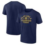Men's Fanatics Branded Navy Notre Dame Fighting Irish Play Like a Champion Today Arched T-Shirt
