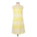 Weston Casual Dress - A-Line: Yellow Floral Motif Dresses - Women's Size X-Small