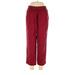 Lands' End Casual Pants - High Rise: Burgundy Bottoms - Women's Size 8