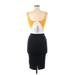 Zara Casual Dress - Midi: Yellow Color Block Dresses - New - Women's Size Small