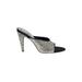 Zara Heels: Slip-on Stilleto Glamorous Silver Shoes - Women's Size 39 - Open Toe